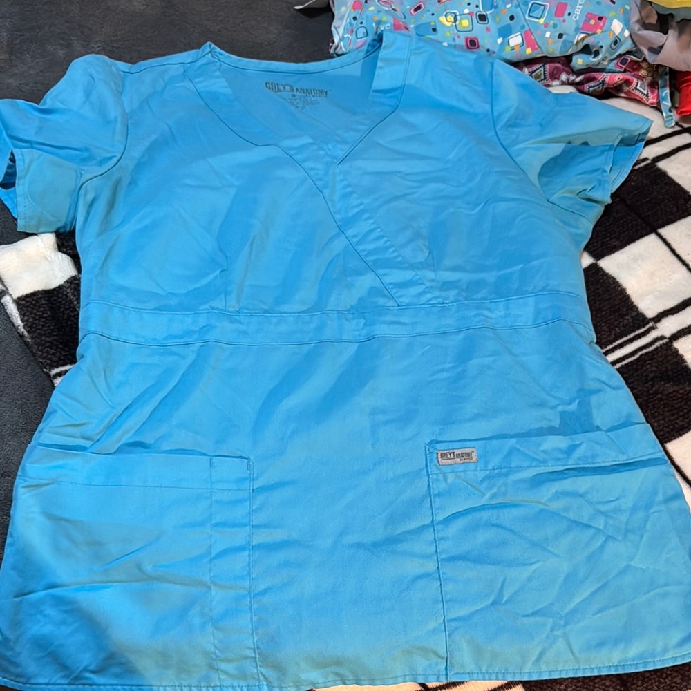 Blue Scrub Top
